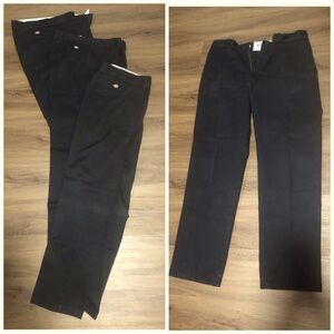 Dickies 875 Work Pants, 3 pairs, 38 x34, Black